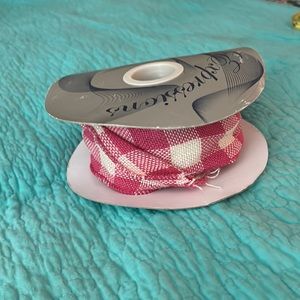 Pink Plaid Wired Ribbon